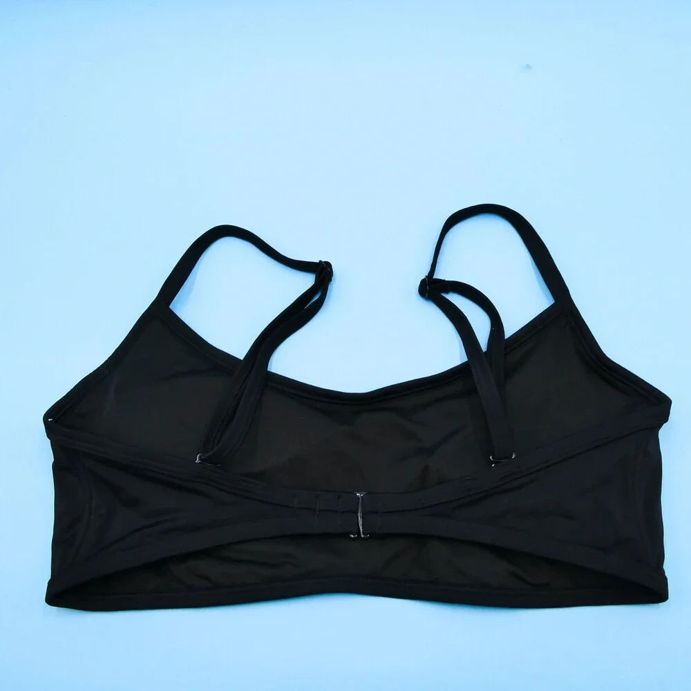 Victorias Secret Medium - DD Black Bikini Top Padded Spaghetti Swimwear Beach VS